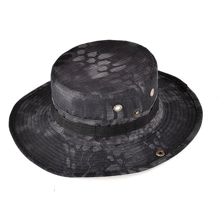 Tactical Boonie Hat with Vents and Chin Strap, Camo Hat for Fishing and Hiking – image 9