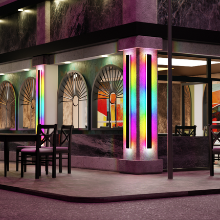 LED Light Bar, Exterior Wall Light with RGB Remote – image 11