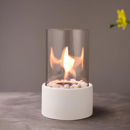 Oil Lamp with Clear Glass Cylinder & Metal Frame | Elegant Atmosphere for Indoor & Outdoor Décor
