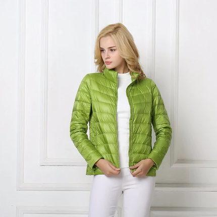 Womens Puffer Jacket, Packable Down Coat with Stand Up Collar – image 13