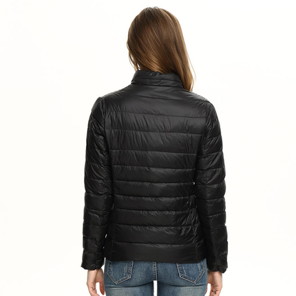 Womens Puffer Jacket, Packable Down Coat with Stand Up Collar – image 15