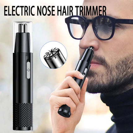 Electric Nose Hair Trimmer, USB Rechargeable Nose Trimmer with Stainless Steel Blades