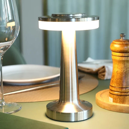 Dimmable Retro Bar Table Lamp with Adjustable Lighting | Portable Iron Design for Elegant Ambiance