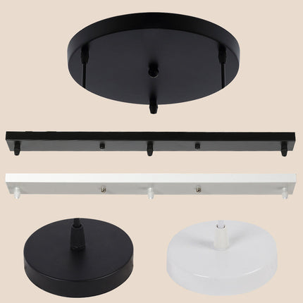 Ceiling Canopy for Pendant Light, Light Fixture Mounting Plate with 3 to 5 Holes, White Canopy, Black Canopy Kit