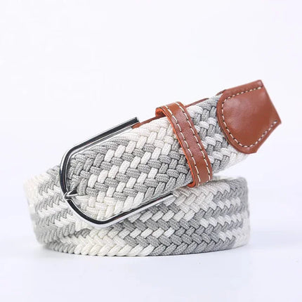 Elastic Fabric Belt with Metal Buckle, One Size Casual Stretchy Belt for Everyday Outfits – image 50