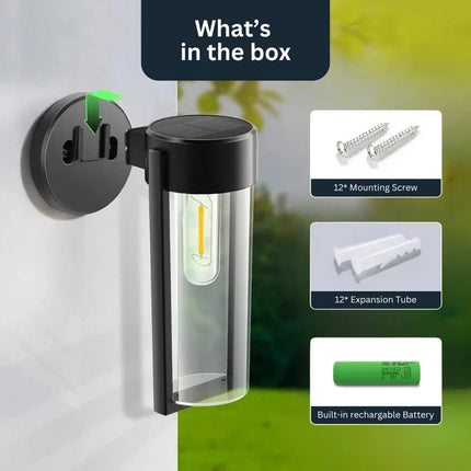 Solar Powered Wall Lights with Waterproof Design | Easy Installation for Charming Outdoor Ambiance
