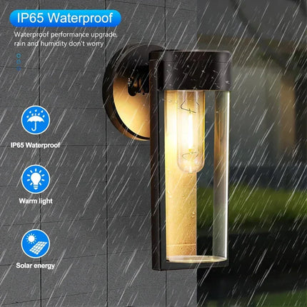 Solar Powered Wall Lights with Waterproof Design | Easy Installation for Charming Outdoor Ambiance
