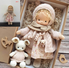 Waldorf Doll, Soft Doll with Clothes, Handmade Collectible Dolls for Kids and Collectors