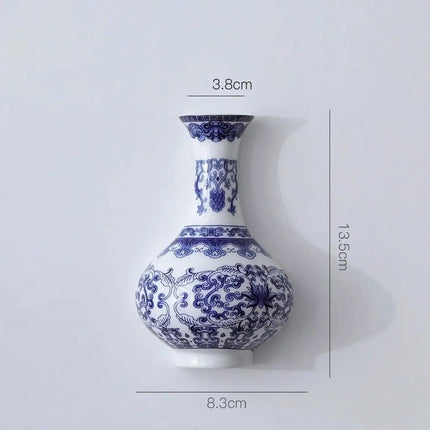 Ceramic Vase for Wall, Blue and White Vase – image 8