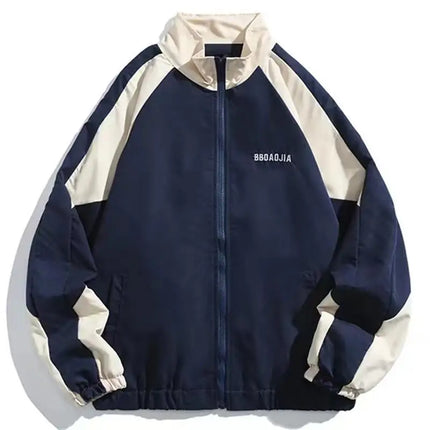 Versatile Windbreaker Jacket, Lightweight Jacket with Color Block Design, Light Rain Jacket for Wind and Rain Protection