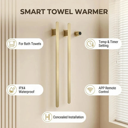 Towel Warmers, Wall Mounted Electric Towel Warmer with Timer – image 4