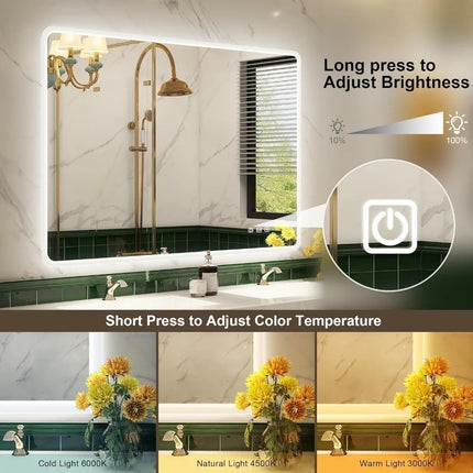 Lighted Vanity Mirror for Bathroom, Smart Mirror with Bluetooth Speaker – image 4
