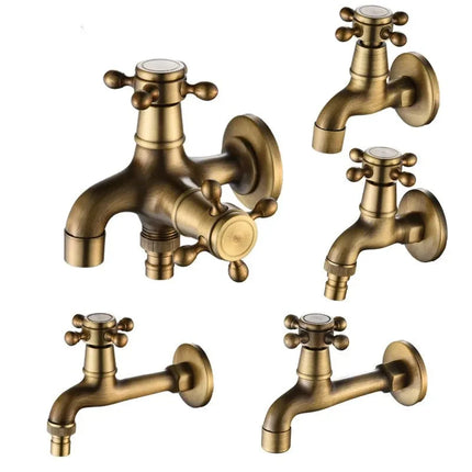 Bathroom Faucets, Wall Mounted Faucet Cold Water Only, Bathroom Sink Faucet in Copper, Water Tap for Washing Machine