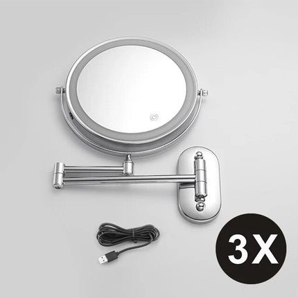 Lighted Vanity Mirror, Wall Mounted Makeup Mirror with Lights, 3X to 10X Magnifying LED Makeup Mirror for Bathroom – image 7