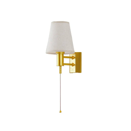 Cordless Wall Lamp with Fabric Shade & Remote Control | Dimmable Lighting for Elegant Ambiance