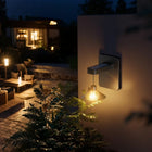 Solar-Powered Wall Light with Pleated Shade for Outdoor Elegance | Dusk-to-Dawn Sensor for Effortless Illumination