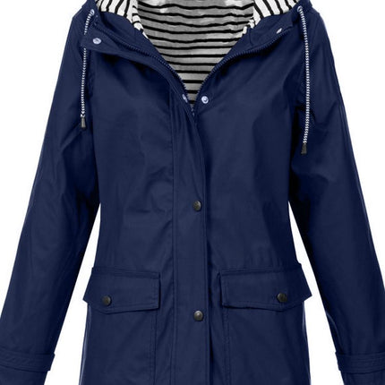 Trench Coat for Women, Waterproof Jacket Long, Windproof Rain Jacket, Womens Raincoat with Lining and Zip – image 10