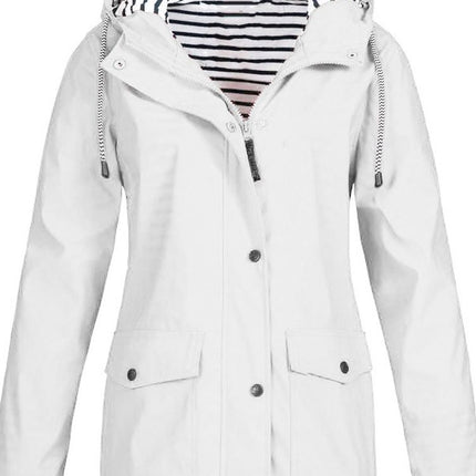 Trench Coat for Women, Waterproof Jacket Long, Windproof Rain Jacket, Womens Raincoat with Lining and Zip – image 4