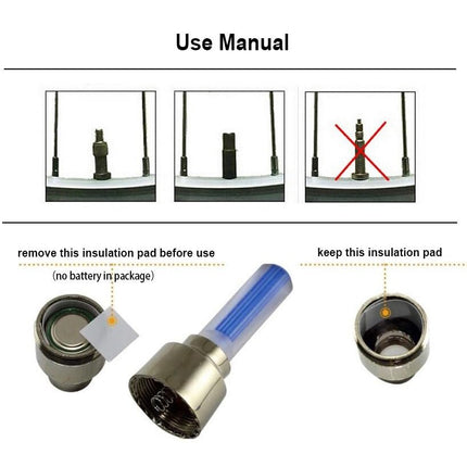 LED Bike Lights, Bicycle Wheel Lights Motion Activated, Light Up Valve Caps for Bike and Car, Bicycle Accessories