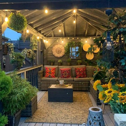 Outdoor String Lights Heavy Duty, Commercial Grade Weatherproof Bistro Lights with LED Bulbs