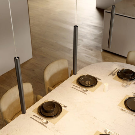 LED Ceiling Light Fixture, Minimalist Aluminum Hanging Light for Dining Table – image 7