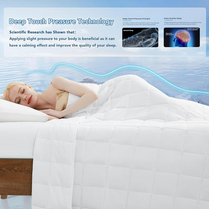 Cozy Comfort | Weighted Blanket with Cooling Microfiber | All-Season Softness for Ultimate Relaxation