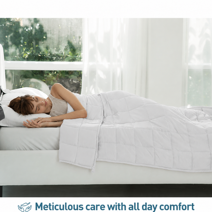 Cozy Comfort | Weighted Blanket for Adults with Cooling Fabric | Breathable All-Season Design for Ultimate Relaxation