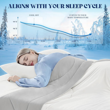 Cooling Comforter | Double-Sided Cooling Blanket for Hot Sleepers | Breathable Ice Fabric for Ultimate Comfort