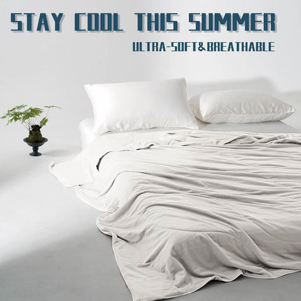 Cooling Comforter Set | Lightweight Cooling Blanket with Cooling Pillowcases | Moisture-Wicking Fabric for Hot Sleepers
