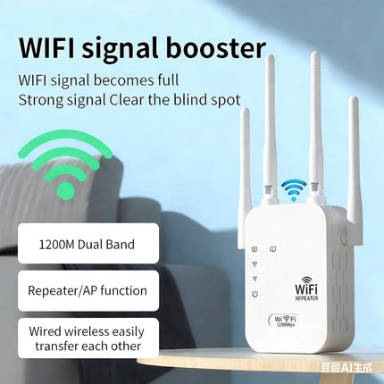 Outdoor WiFi Extender | Long-Range Connectivity with Weather-Resistant Design | Ideal for Streaming in Gardens and Patios