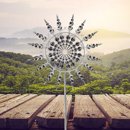 Metal Wind Spinner for Garden, Wind Spinners for Yard with Telescopic Pole – image 7