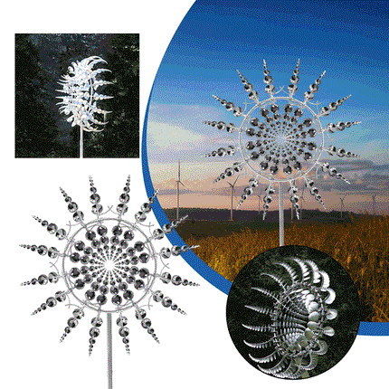 Metal Wind Spinner for Garden, Kinetic Garden Stake – image 8