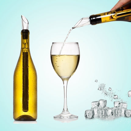 Wine Chiller Stick, Stainless Steel Wine Bottle Chiller with Pourer, Wine Accessories, Bar Tools