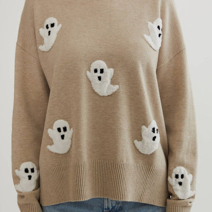 Womens Sweater with Ghost Applique