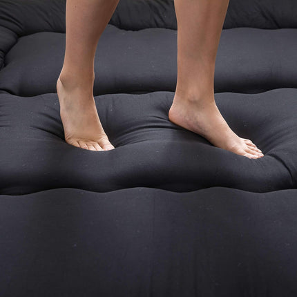 Japanese Floor Bed, 4 Inch Thick Futon Mattress, Foldable Tatami Sleeping Pad, Roll Up Floor Bed for Adults & Kids