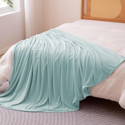 Cooling Comfort | Reversible Lightweight Blanket for Hot Sleepers | Soft Thin Throw for Bed & Couch