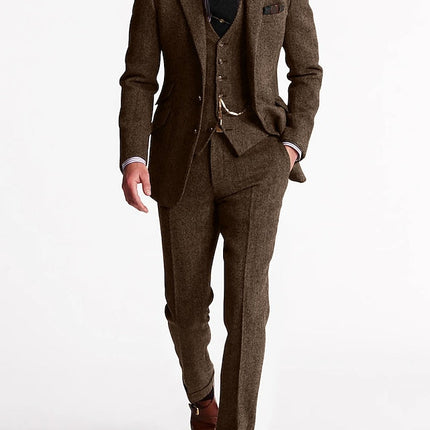 Mens Suits, Tweed 3 Piece Suit – image 4