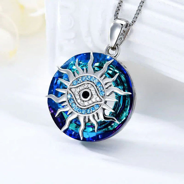Evil Eye Necklace, Gold or Silver Pendant Necklace for Women